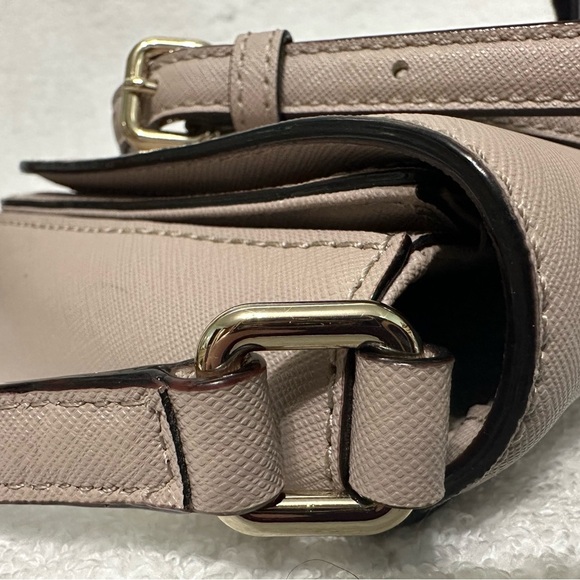 -SOLD-Kate Spade Emmie Flap Pebbled Leather Crossbody Bag Rose Smoke K8215 - Picture 10 of 15